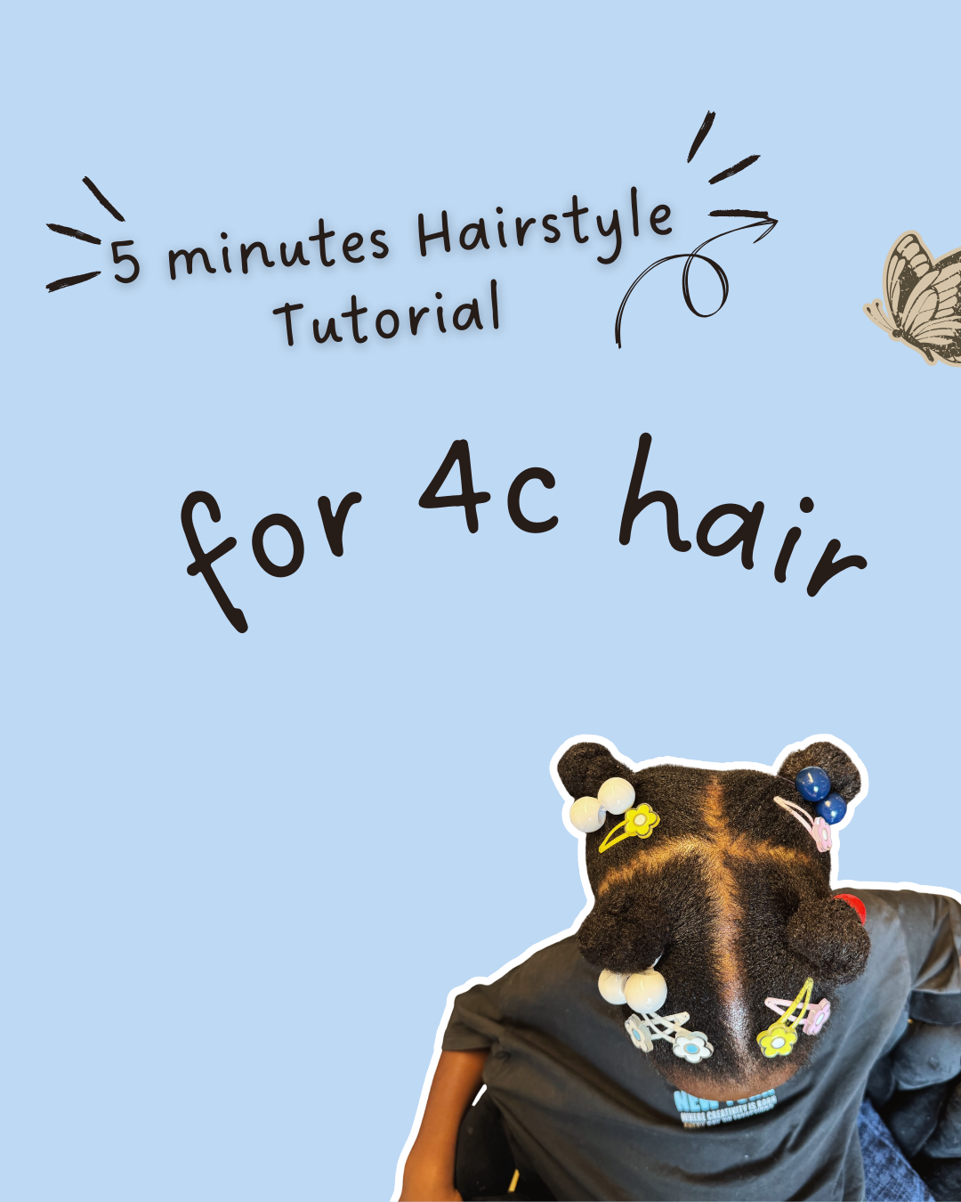 5-Minute 4 Bantu Knot Hairstyle Tutorial for 4C Hair
