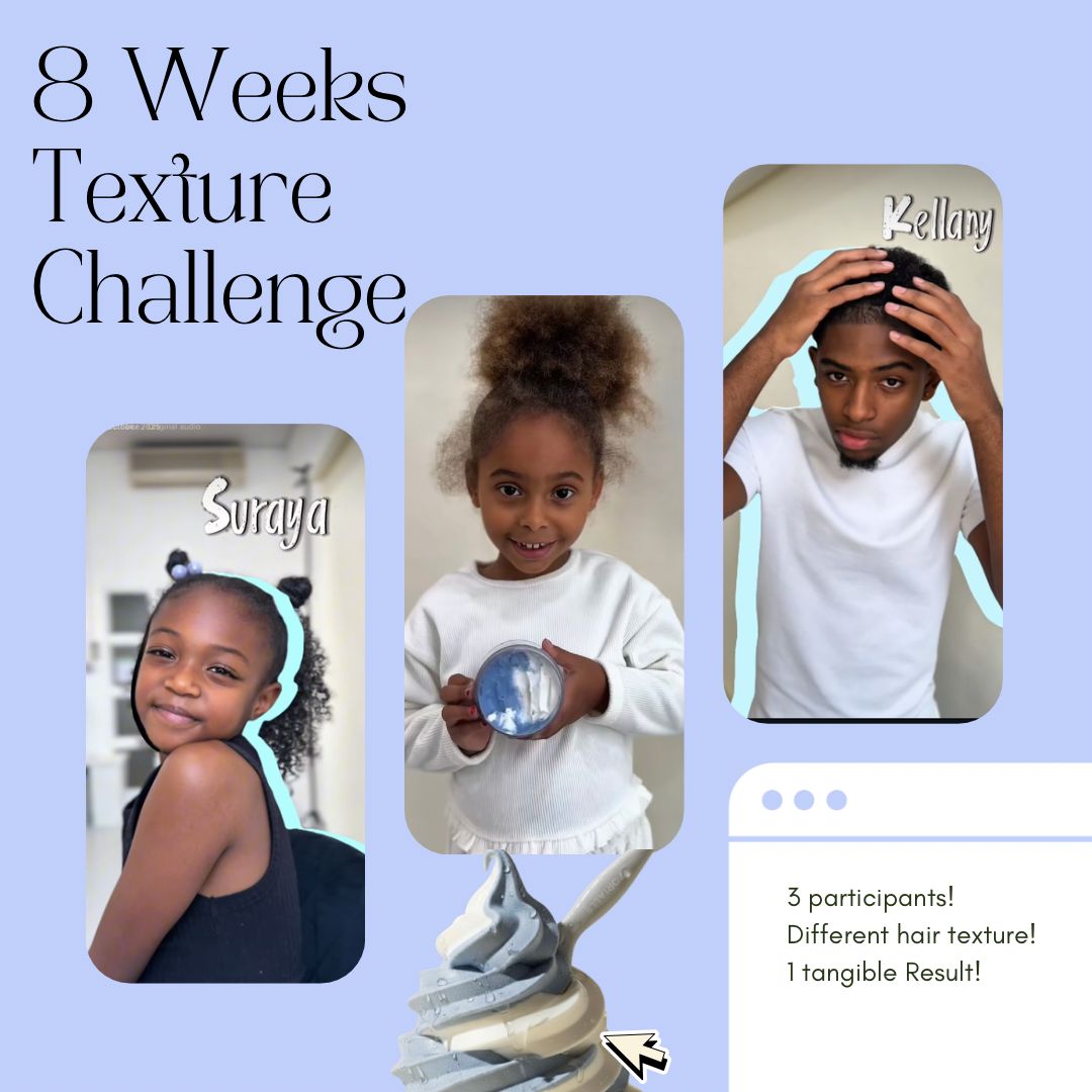 Participants in the 8 Weeks Texture Challenge showcasing results with hair butter for textured hair