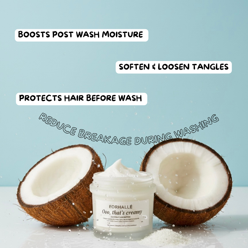 OOO, So Creamy Coconut Pre-Poo Treatment Butter | Prevent Breakage & Deep Moisture | Natural & Textured Hair