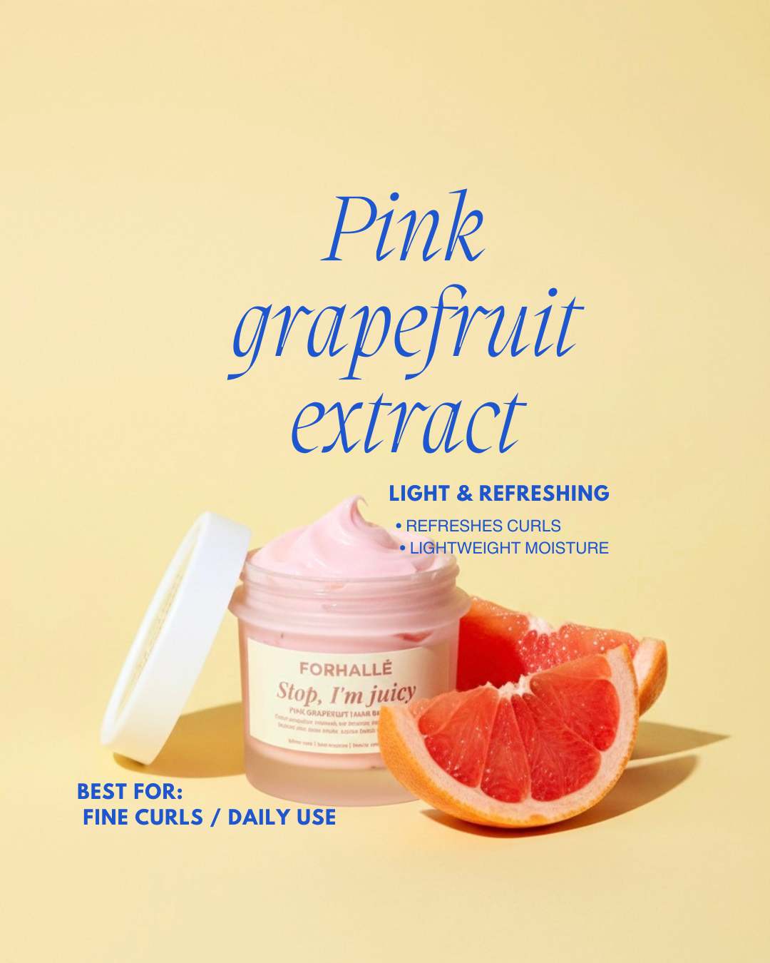 Stop, I'm Juicy Pink Grapefruit Hair Butter | Lightweight Daily Moisture & Shine | Natural & Textured Hair