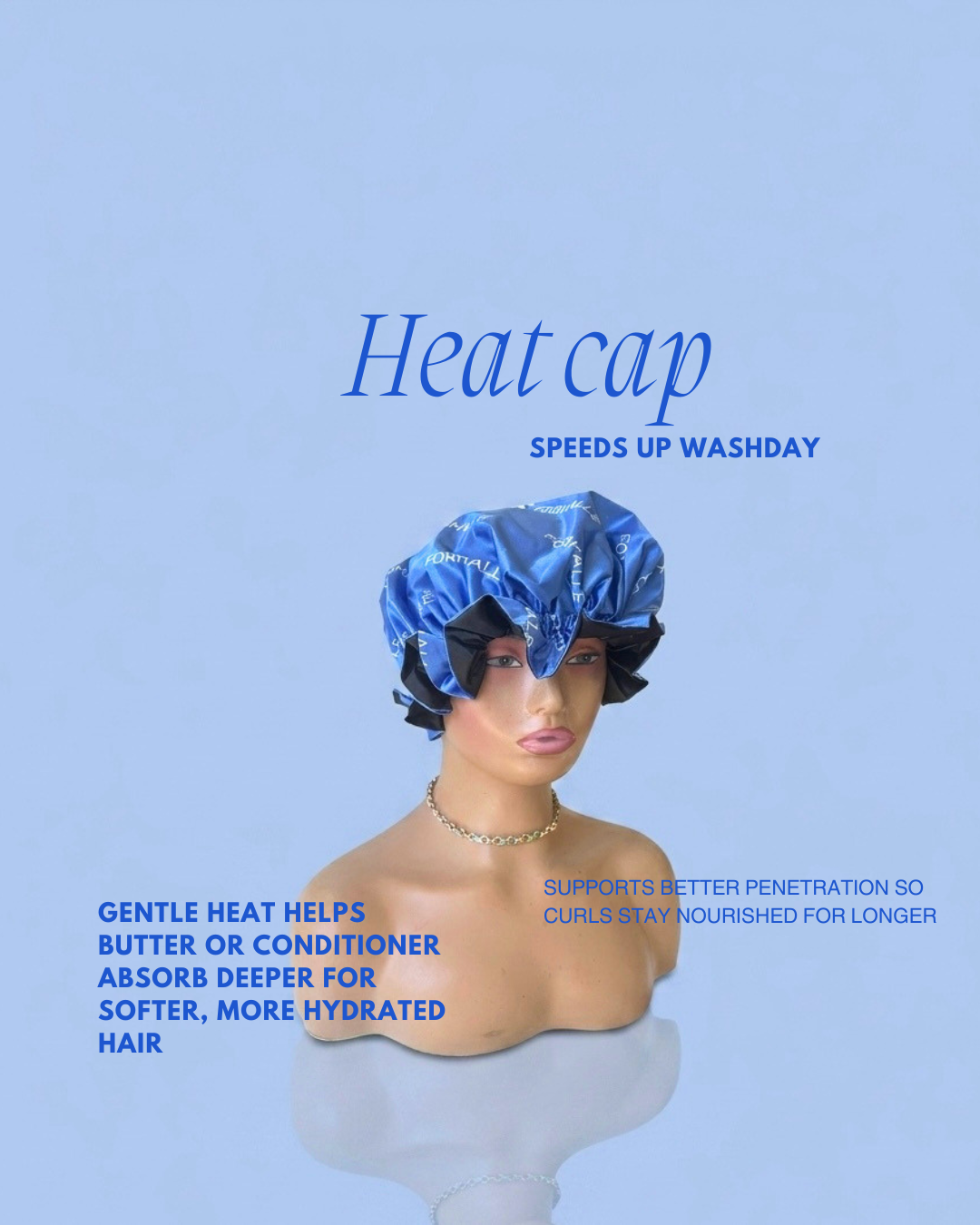 Clearly, So Cute Satin-Lined Heat Cap | Deep Conditioning & Heat Treatments | All Hair Types