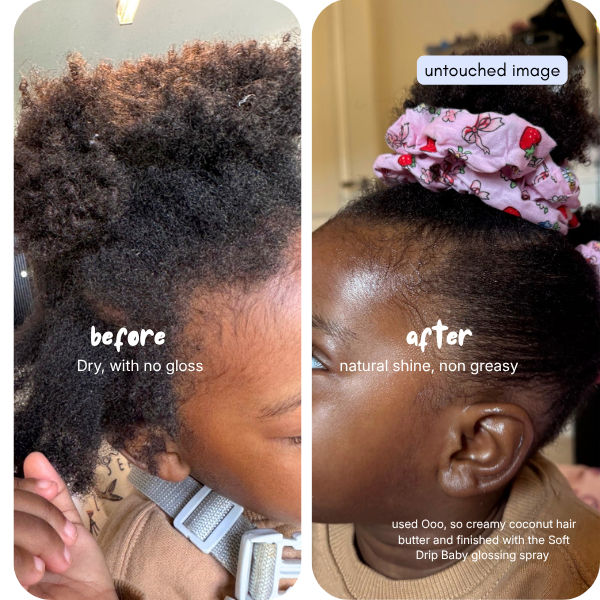 natural hair glossing spray