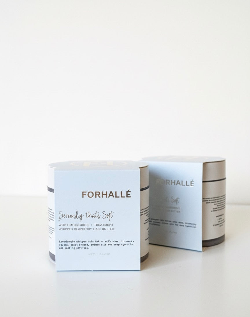 Double Softness Duo - 2 Jar Whipped Blueberry Hair Butter Set for Curly, Coily Hair