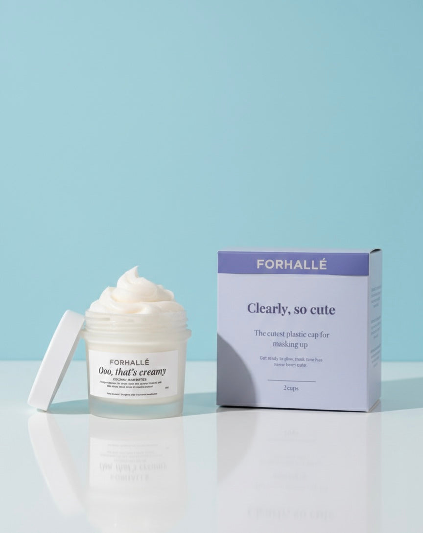 The Coconut Wash Day Bundle | OOO, So Creamy Pre-Poo Butter + Clearly, So Cute Heat Cap | FORHALLE