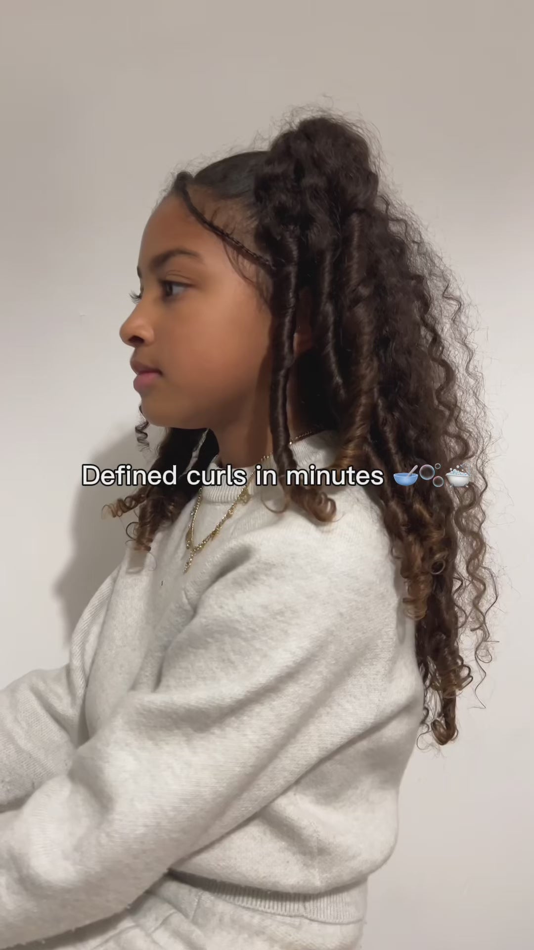 Easy curly hair defined in minutes video showing how to define kids curls in minutes