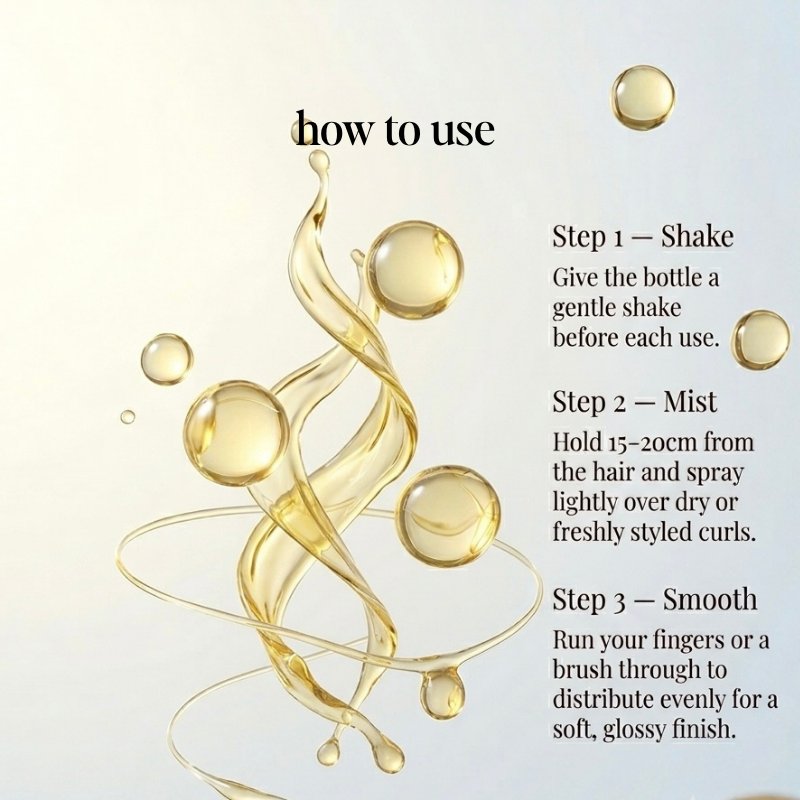natural hair glossing spray